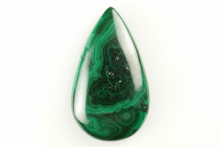 Polished, Malachite Teardrop Cabochon #194829